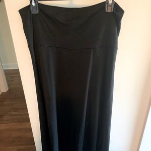 LuLaRoe Black Maxi Skirt Size Large